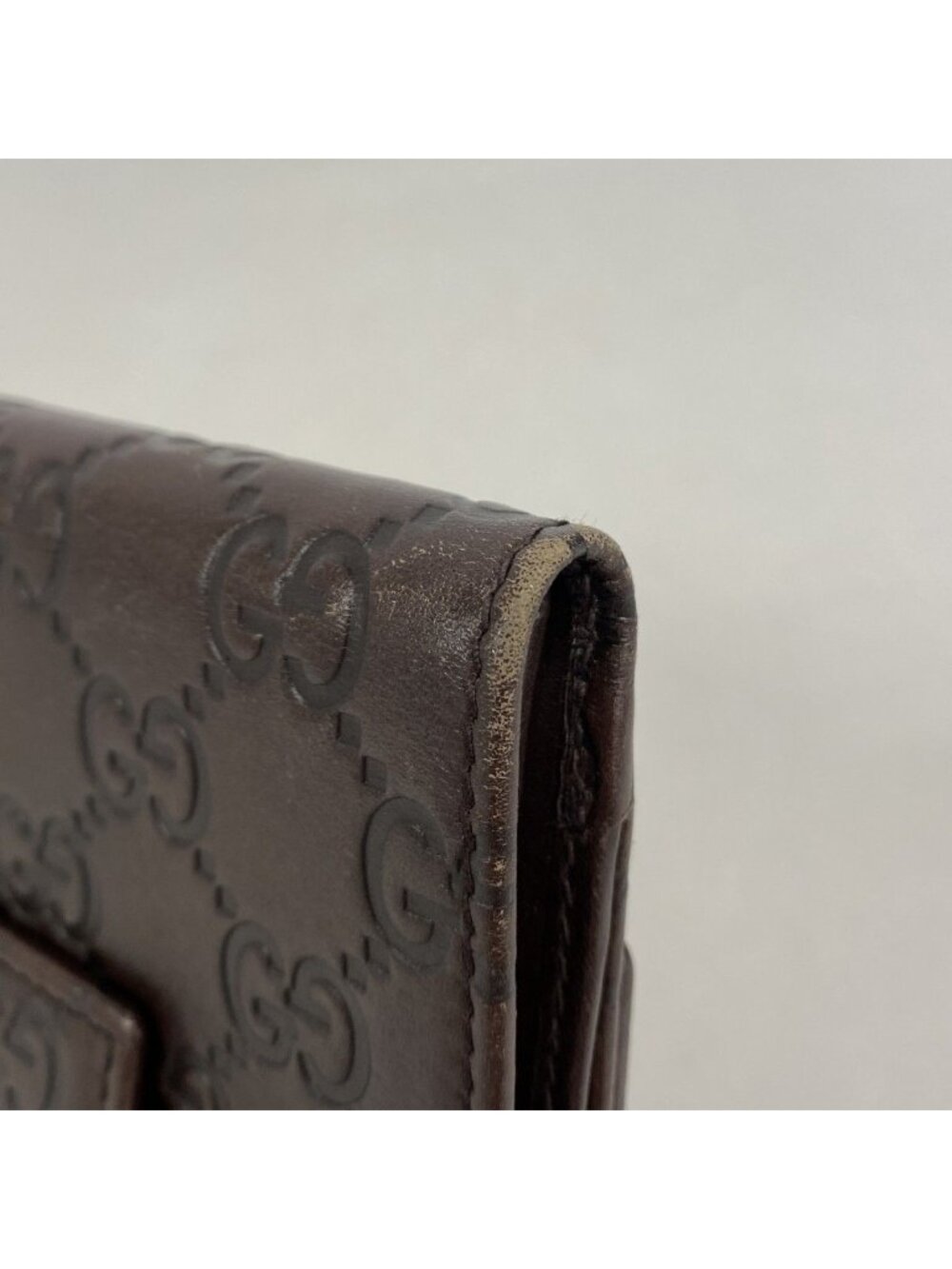 Gucci Wallet Guccissima Leather Brown Champagne Gold - Picture 6 of 8